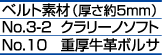 フェルト付だから、肩が疲れない、型くずれしにくい「らくらくベルト」。